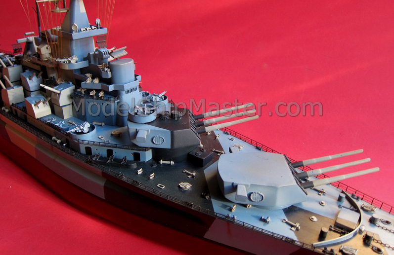 Beautiful and accurate model of the Battleship USS Indiana BB-58